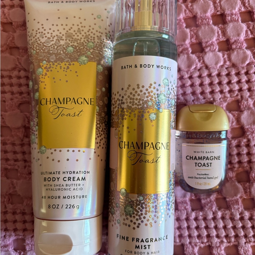 Bath & Body Works Champagne Toast Collection - Gold and White